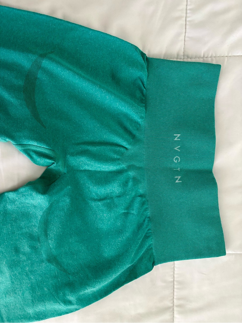 NVGTN High-Waist Seamless Leggings - Turquoise Blue - Picture 6 of 7